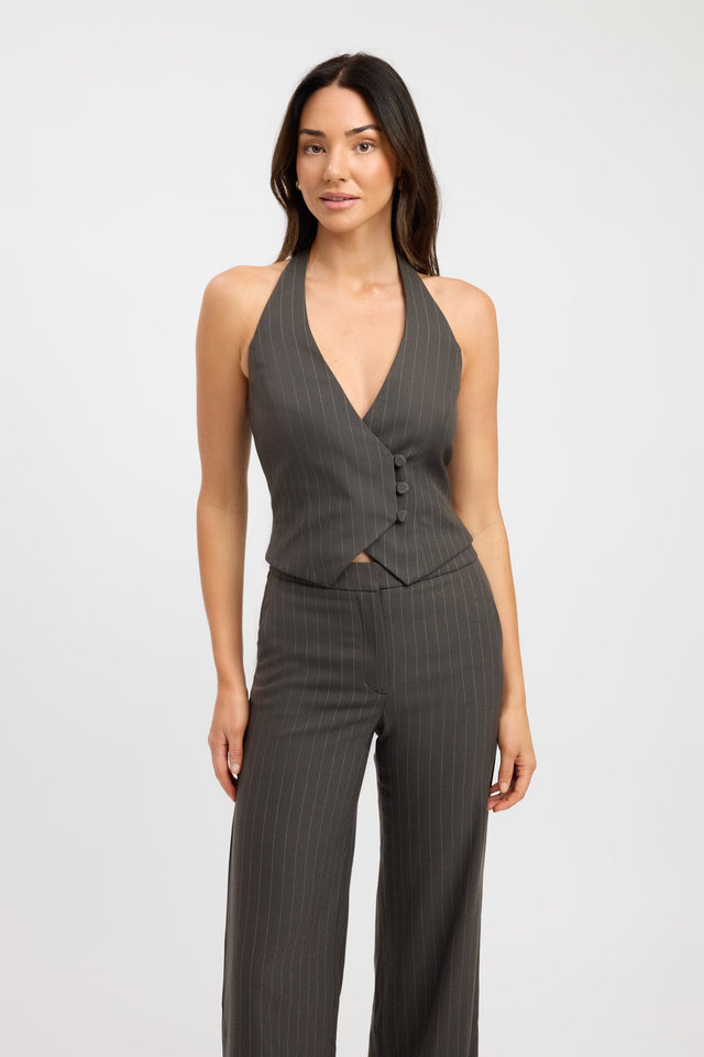 product Bergen Halter Vest Kookai Fitted V-neck Sleeveless Womens-Blouse