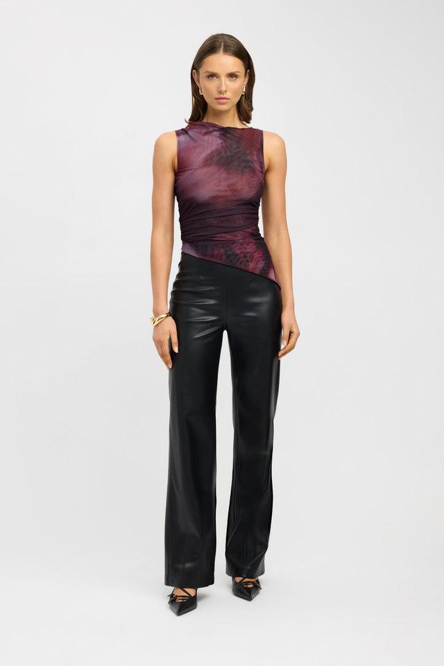 product Husk Asymmetric Top Kookai Fitted Asymmetry Sleeveless Womens-Blouse