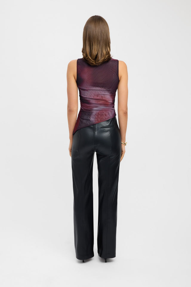product Husk Asymmetric Top Kookai Fitted Asymmetry Sleeveless Womens-Blouse
