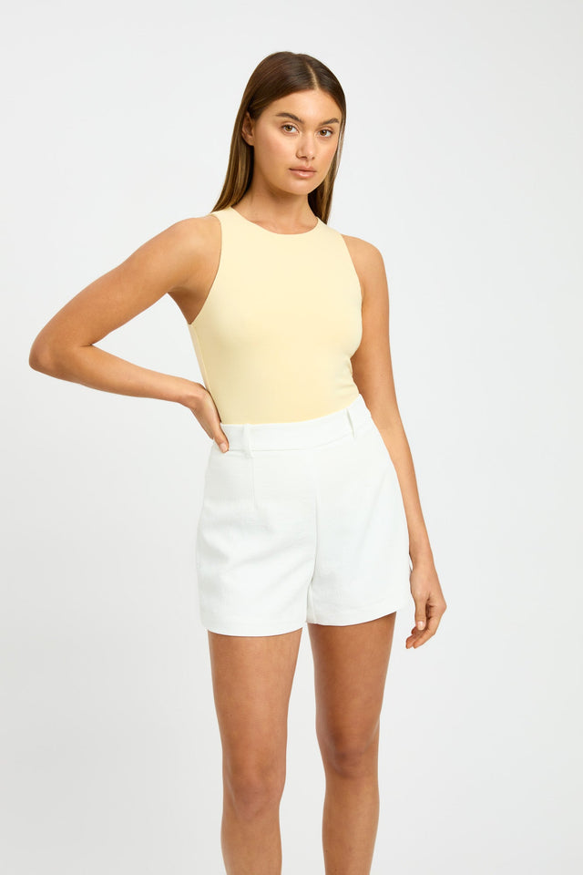 front Alpha Tank Kookai Fitted Roundneck Sleeveless Womens-Blouse