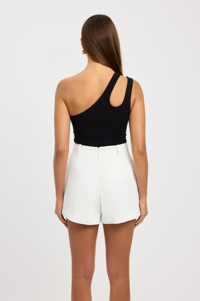 back Valery Tank Kookai Fitted Asymmetry Sleeveless Womens-Blouse