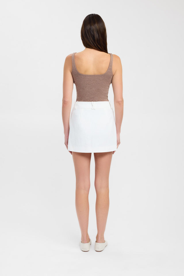 back Arden Tank Kookai Fitted Squareneck Sleeveless Womens-Blouse