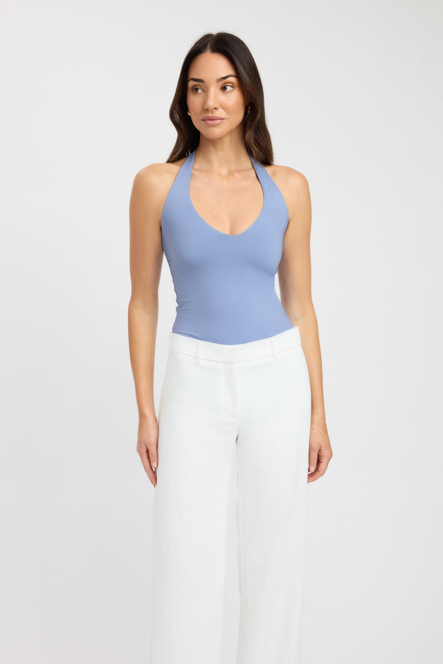 side Stella Tank Kookai Fitted Scoopneck Sleeveless Womens-Blouse