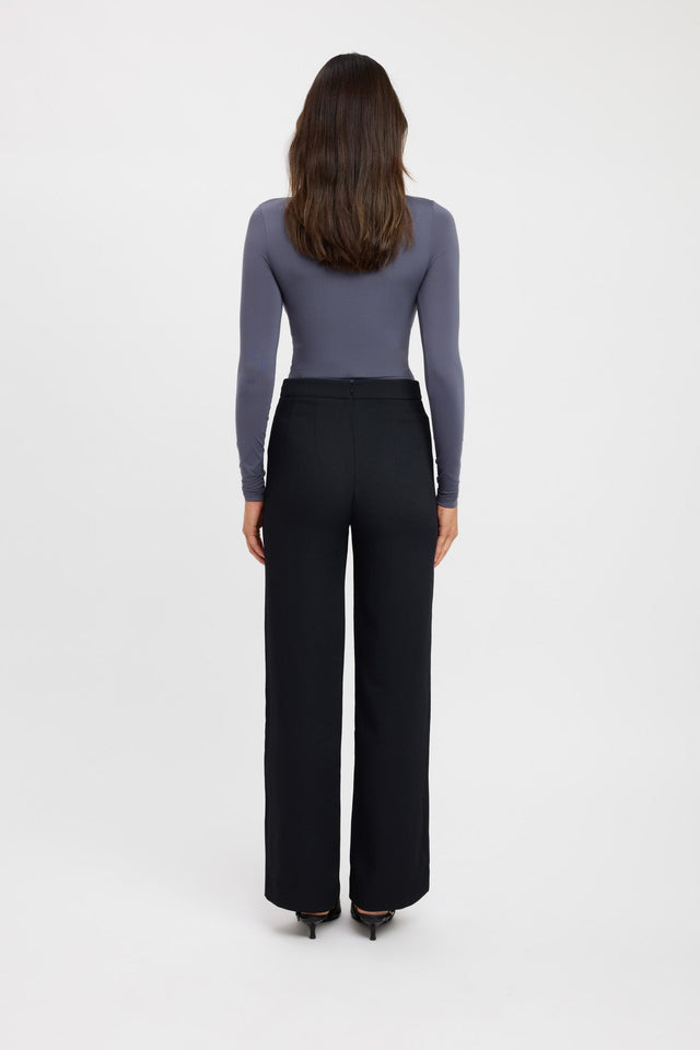 front Elina Long Sleeve Top Kookai Fitted Roundneck Long sleeve Womens-Blouse