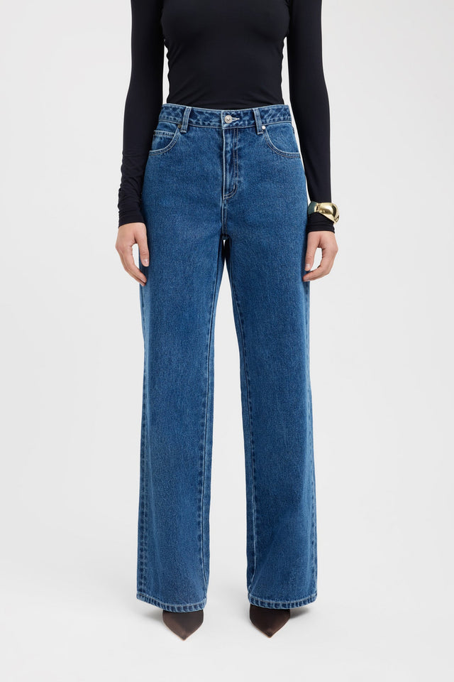 front Kai Straight Leg Jean Kookai High-rise Straight Dark black womens-jeans