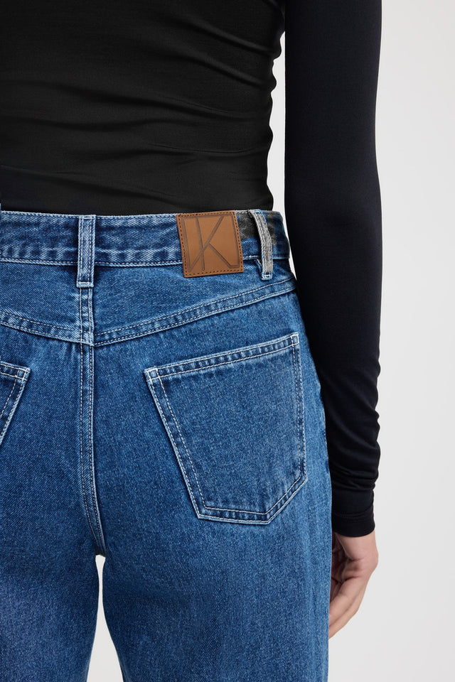 side Kai Straight Leg Jean Kookai High-rise Straight Dark black womens-jeans