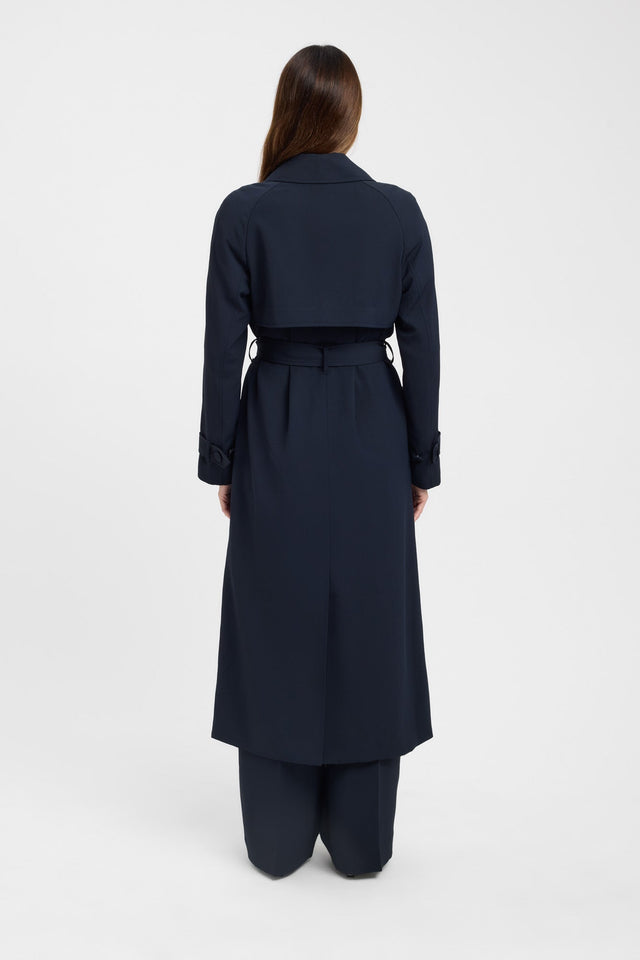 back Opal Trench Kookai Long sleeve Trench-coat Full length black womens-coats-and-jackets