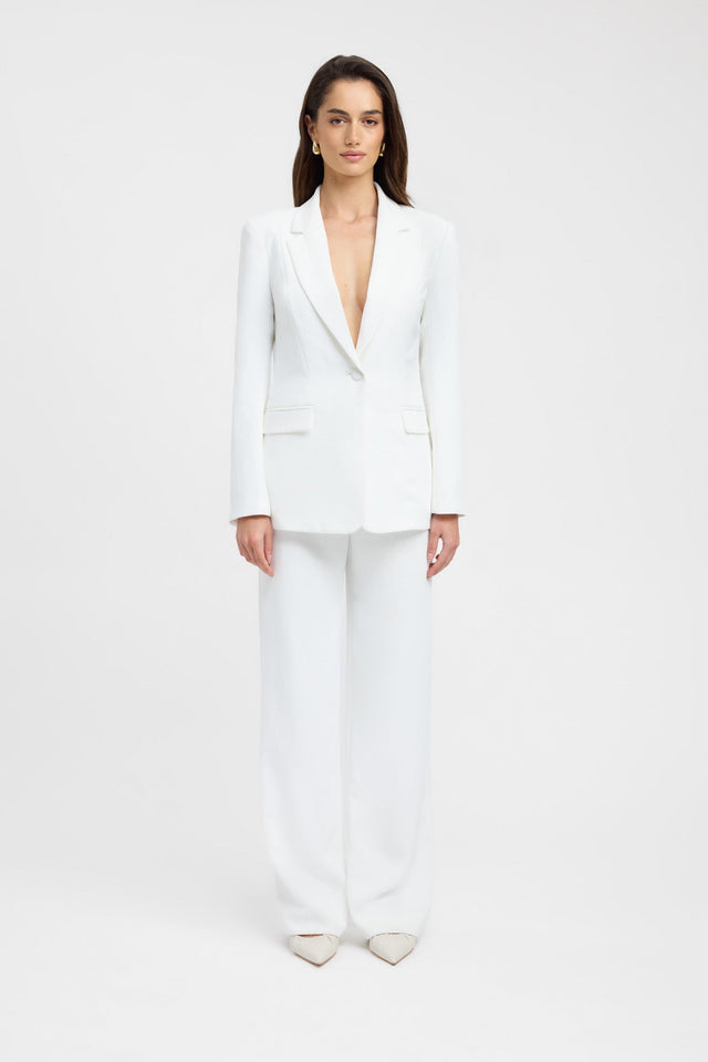 Oyster Suit Blazer Kookai Long sleeve Blazer Regular white womens-coats-and-jackets 