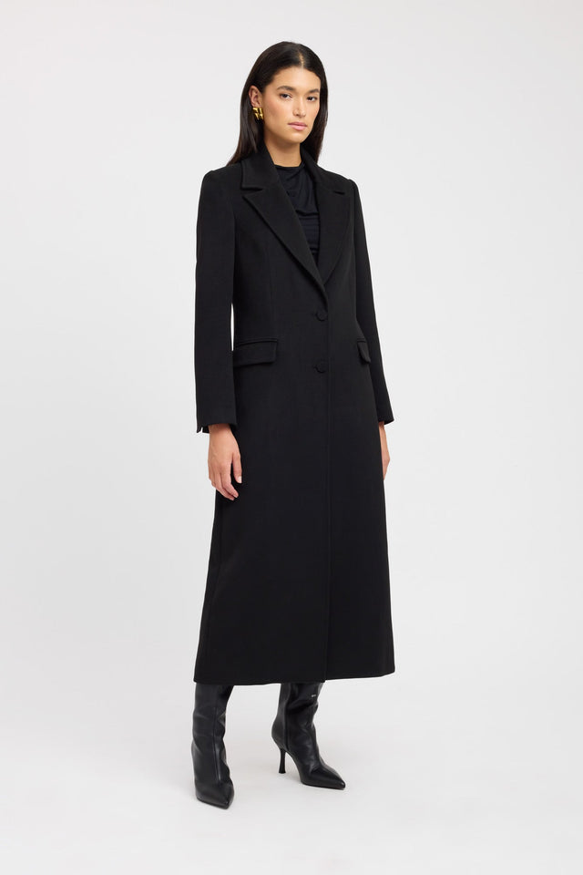 product Vienna Core Coat Kookai Long sleeve Overcoat Full length black womens-coats-and-jackets 