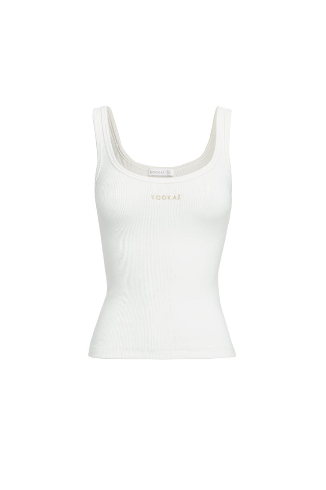 product Kookai Singlet Kookai Fitted Thick strap Scoop white womens-singlets 