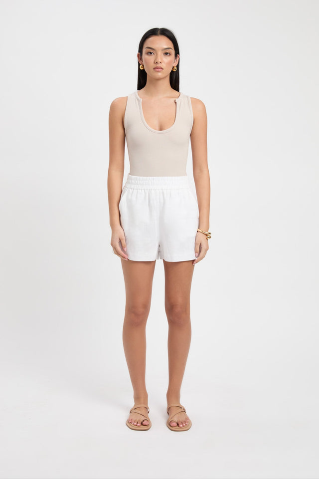 product Tahiti Elastic Short Kookai High-rise Relaxed white womens-shorts 