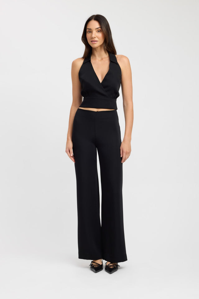 front Maria Staple Pant Kookai Wide-leg High-rise black womens-regular-pants 