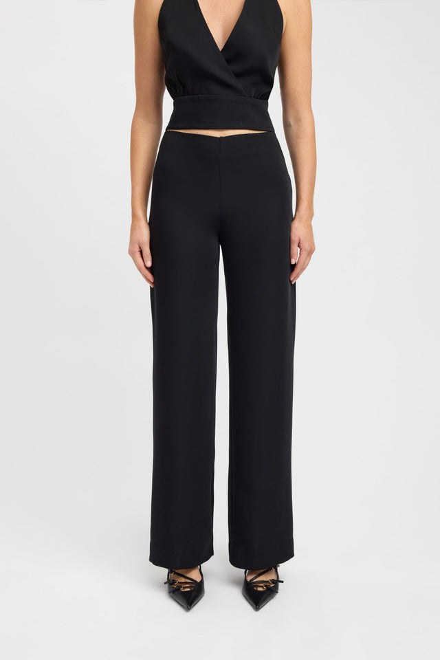 back Maria Staple Pant Kookai Wide-leg High-rise black womens-regular-pants 