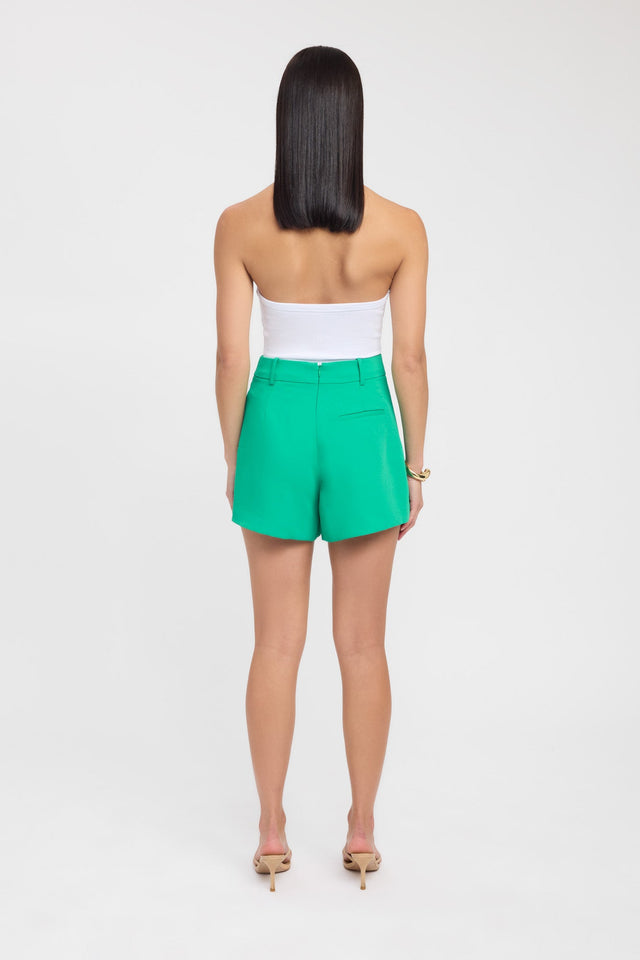 back Oyster Core Short Kookai High-rise Relaxed green womens-shorts 