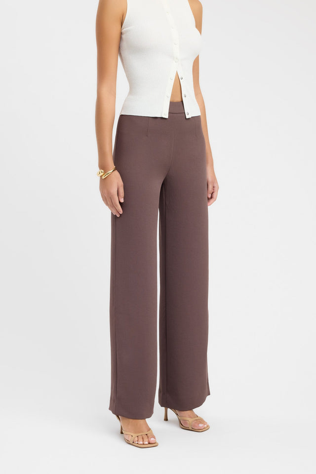 product Oyster Pants Kookai Regular High-rise brown womens-regular-pants 