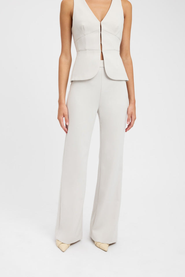 back Erika Long Flare Pants Kookai relaxed High-rise white womens-regular-pants 