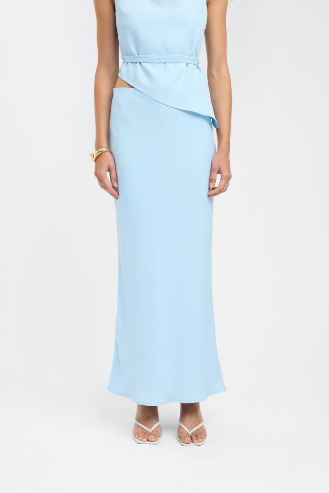 back Maria Maxi Skirt Kookai Straight Maxi blue womens-skirts 