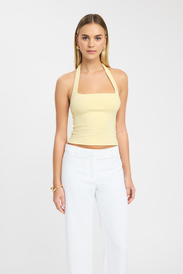 front Nolan Top Kookai Fitted Squareneck Sleeveless Womens-Blouse 