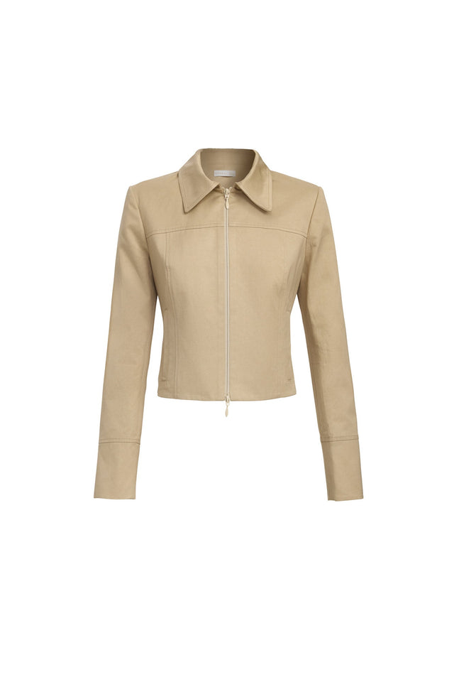 Willa Jacket Kookai Long sleeve Regular beige womens-coats-and-jackets 