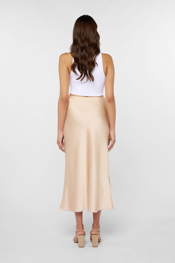 Falda Midi Satin