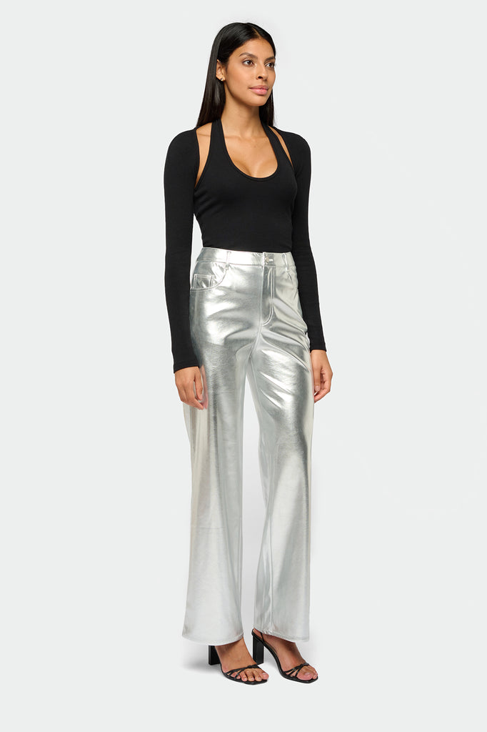 Pantalon Lisy plateado 